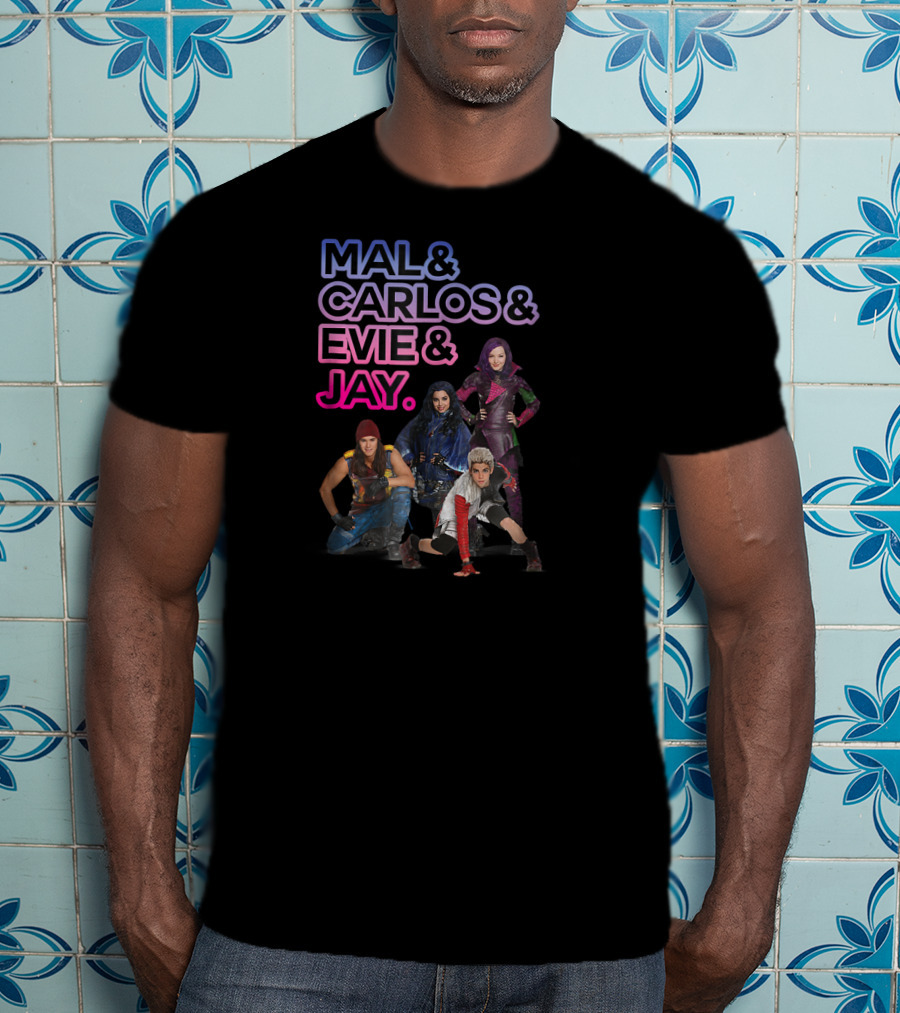 Mal And Carlos And Evie And Jay Disney Descendants Evil T-Shirt