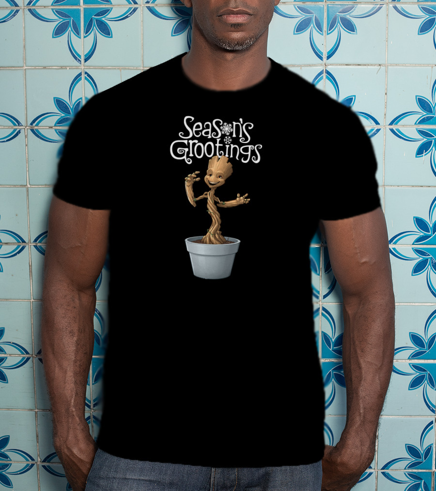 Marvel Groot Season's Grootings Holiday Season Greetings Christmas T-Shirt