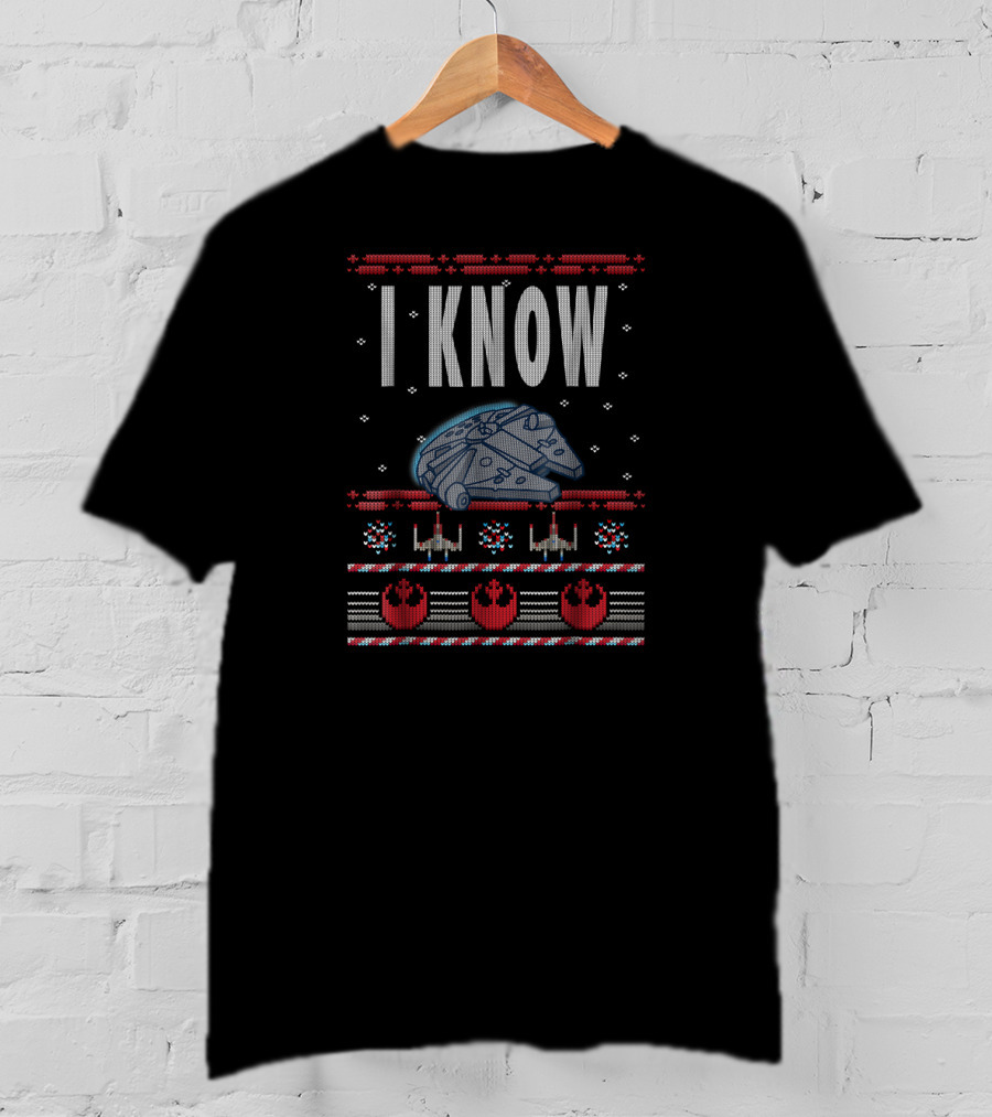 Star Wars Millennium Falcon I Know Christmas T-Shirt