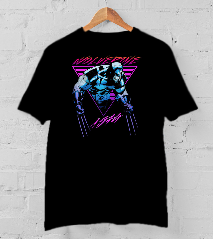 X Men Wolverine Neon Logan 1984 Marvel T-Shirt
