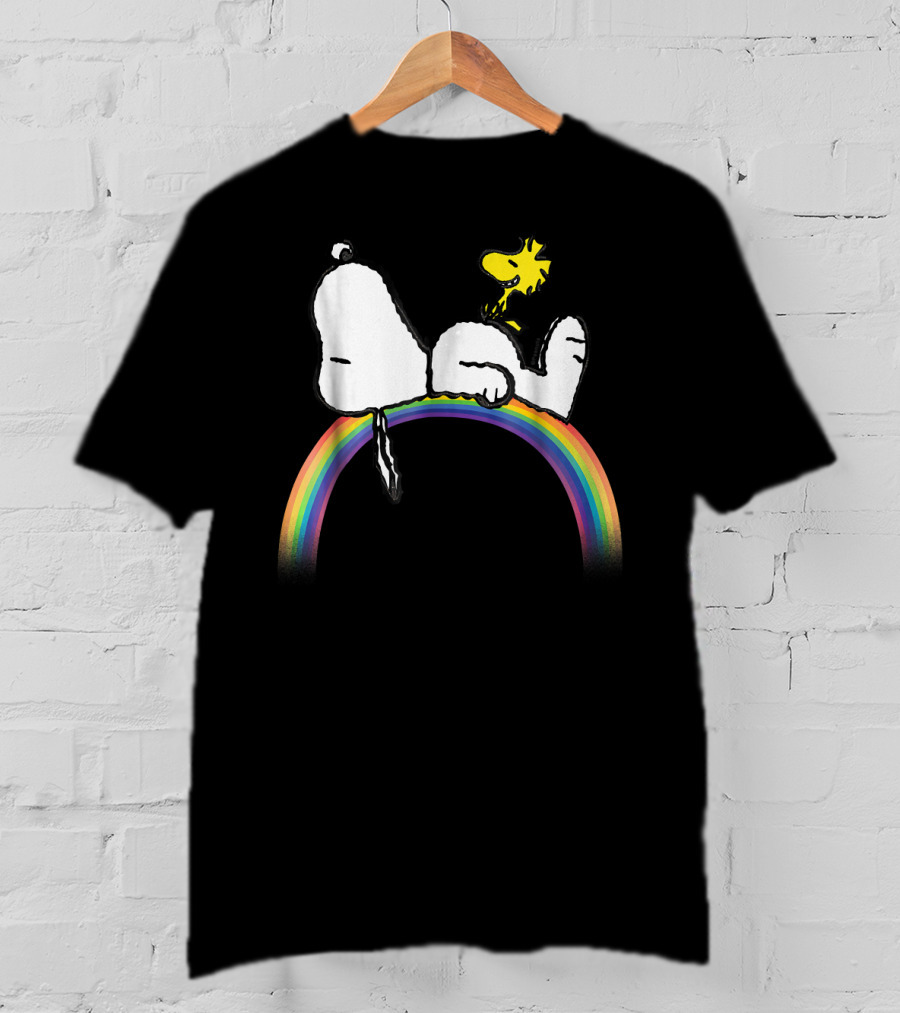 Snoopy Woodstock Peanuts Rainbow T-Shirt