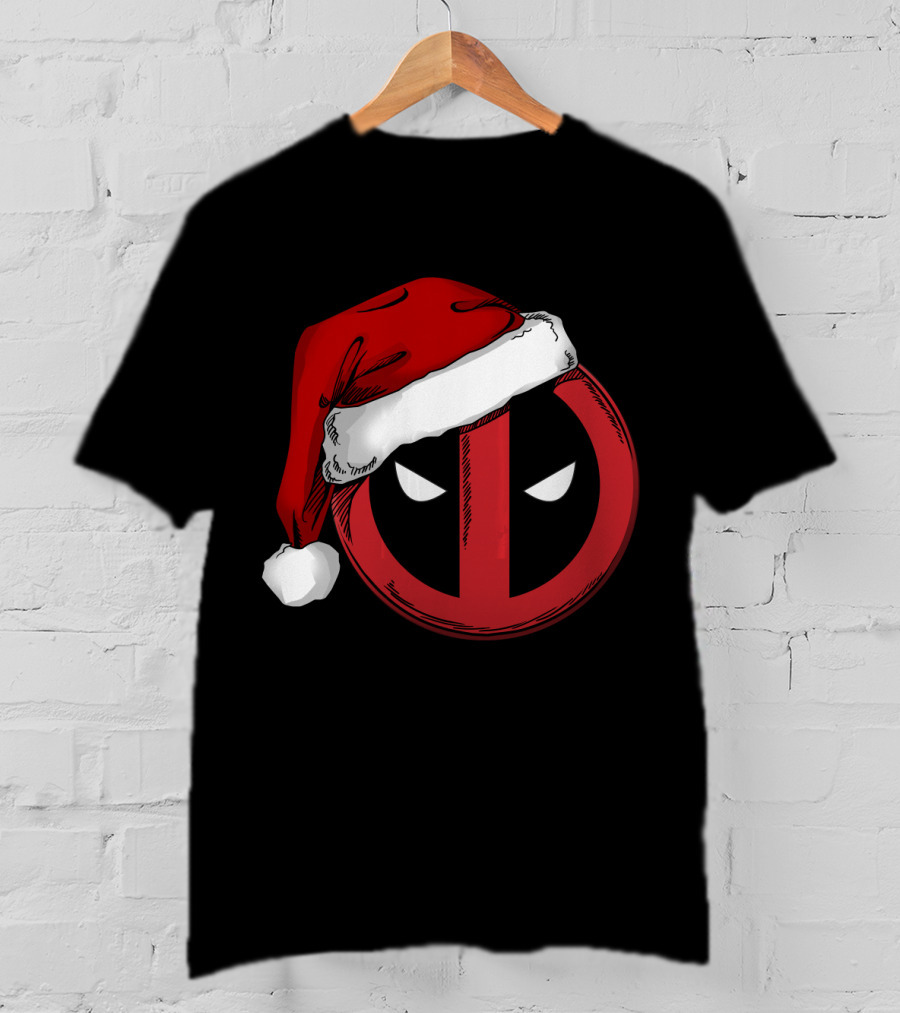 Marvel Deadpool Santa Hat T-Shirt