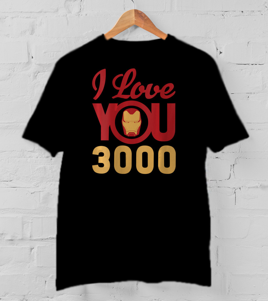 Marvel Avengers Endgame Iron Man I Love You 3000 Helmet T-Shirt