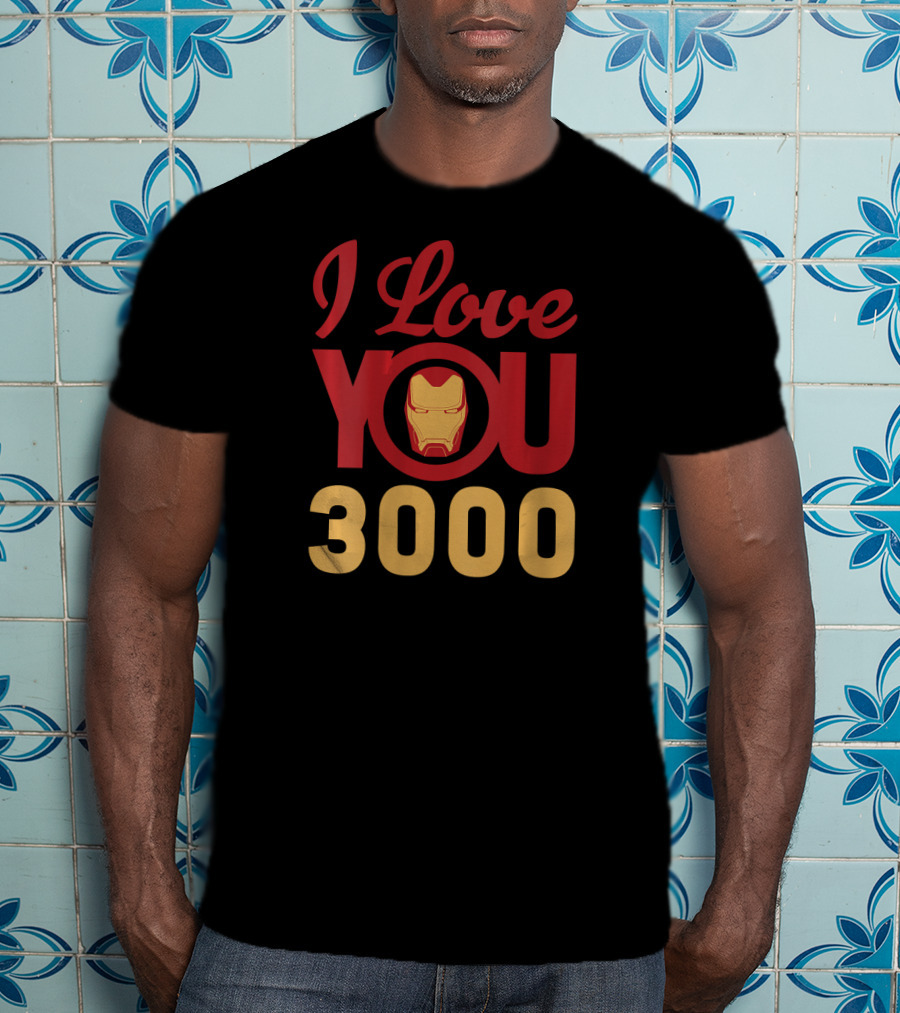 Marvel Avengers Endgame Iron Man I Love You 3000 Helmet T-Shirt