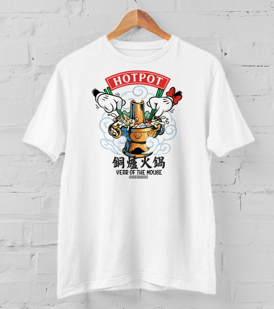 Mickey Year Of The Mouse Hotpot Noodles Chinese New Year T-Shirt