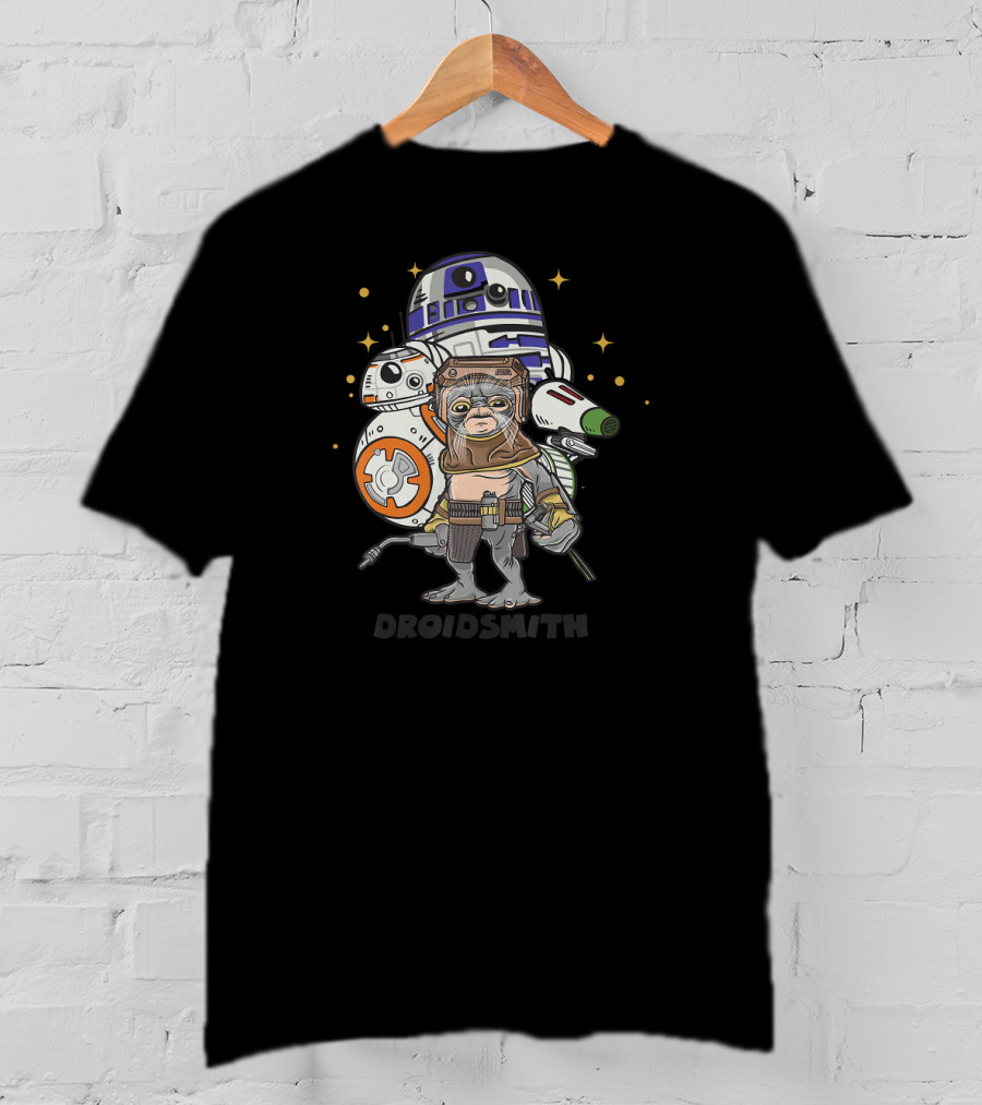 Star Wars The Rise Of Skywalker Babu Frik Droidsmith R2-D2 BB-8 C-3PO T-Shirt