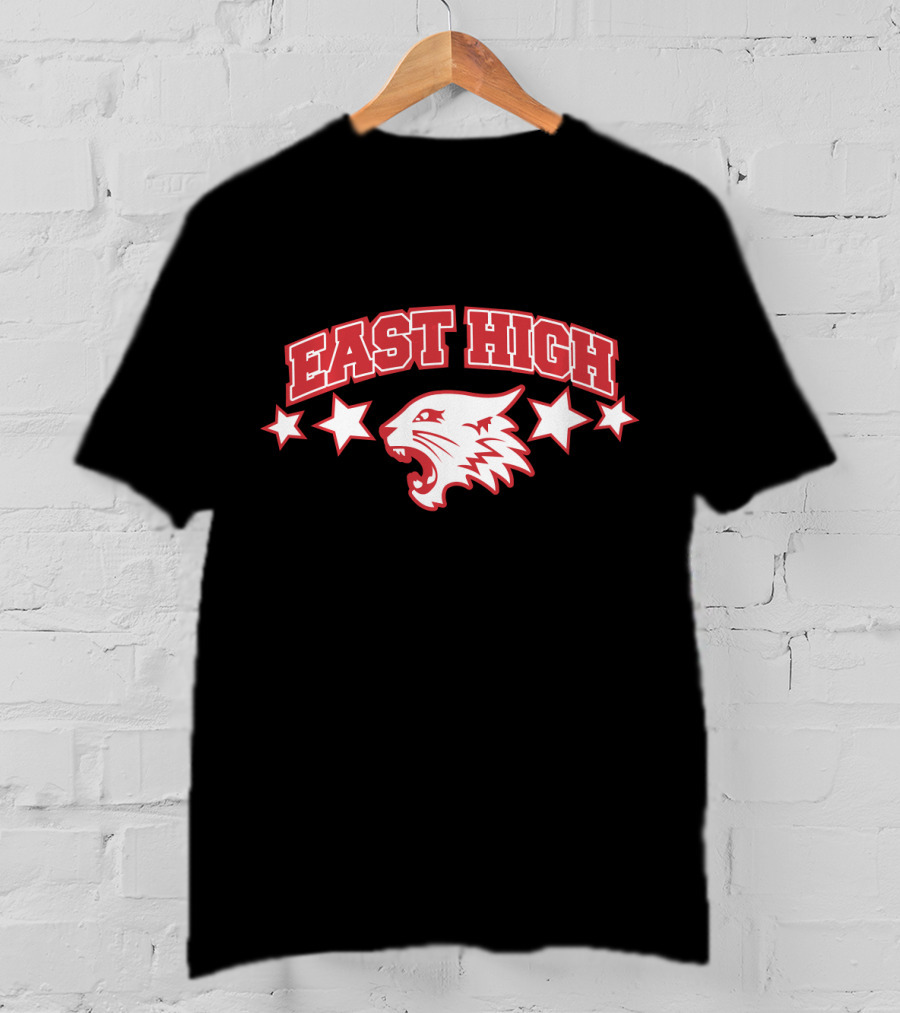 High School Musical East High Wildcats Logo And Stars T-Shirt