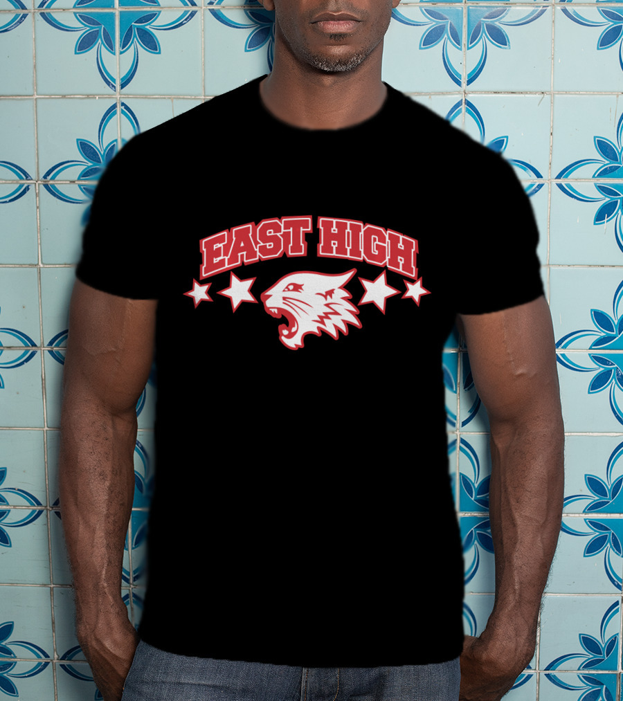High School Musical East High Wildcats Logo And Stars T-Shirt