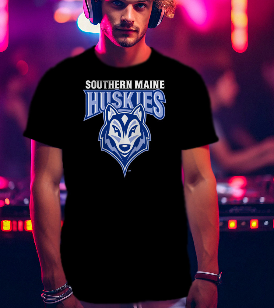 Southern Maine Huskies Logo NCAA University T-Shirt