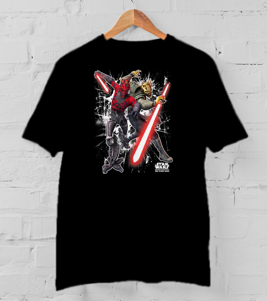 Star Wars The Clone Wars Darth Maul Savage Opress Lightsabers T-Shirt