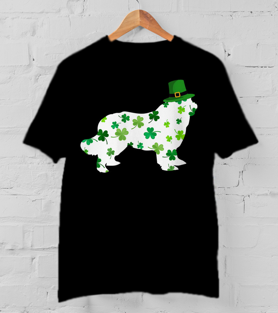 Dog Dad Dog Mom Patrick's Day Shamrock Newfoundland T-Shirt