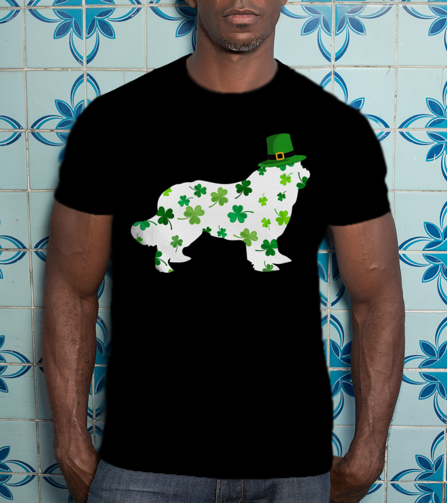 Dog Dad Dog Mom Patrick's Day Shamrock Newfoundland T-Shirt