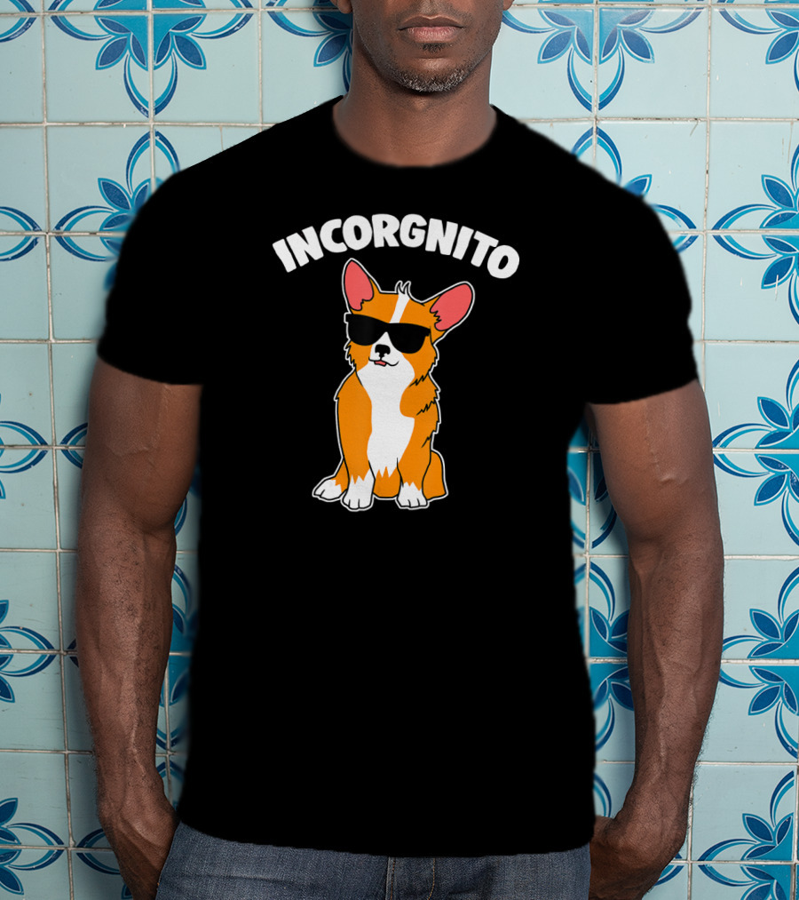 Incorgnito Funny Corgi Sunglasses Pup T-Shirt