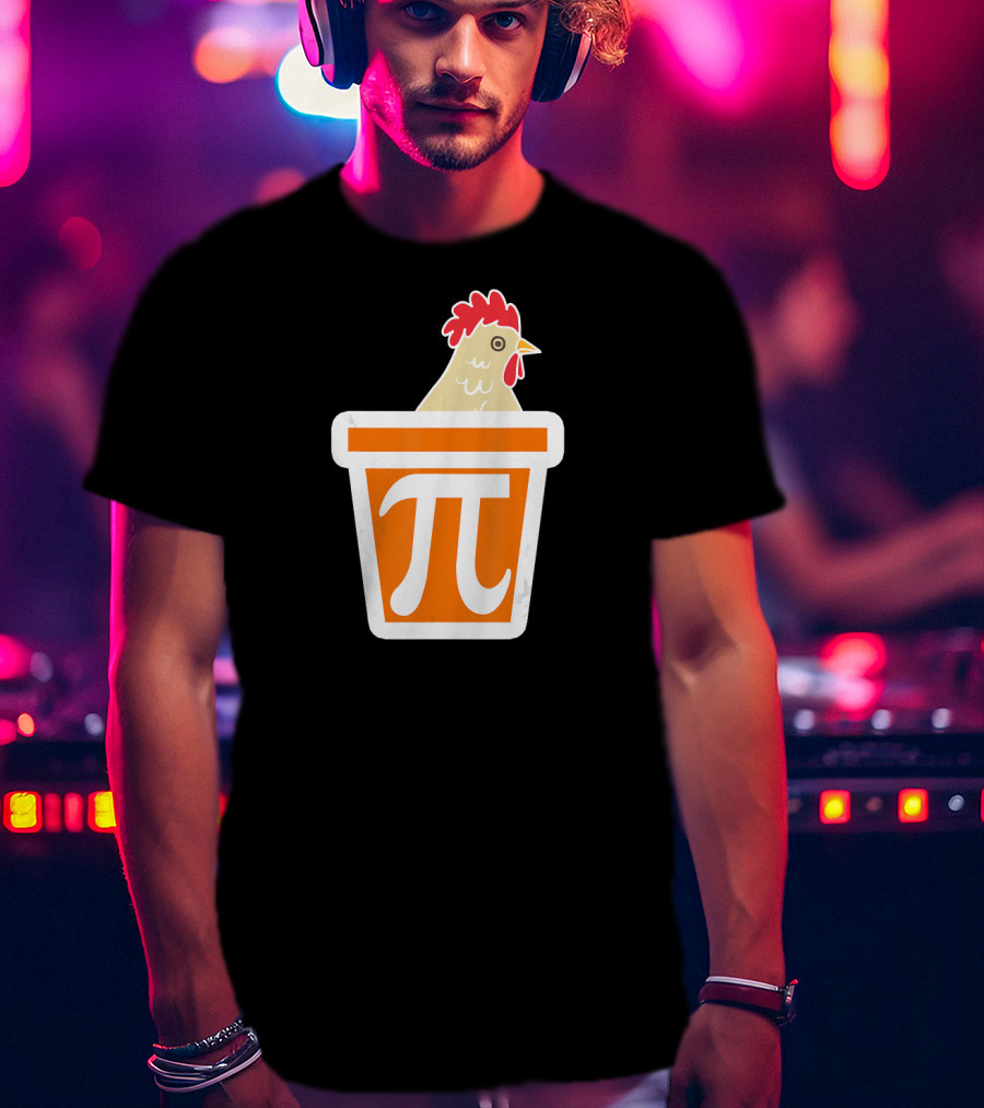 Chicken In Pi Symbol Bucket T-Shirt