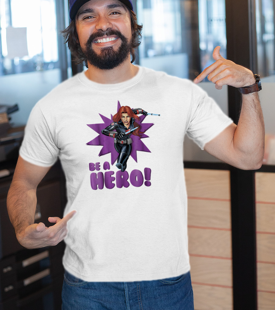 Black Widow Be A Hero Avengers Assemble T-Shirt