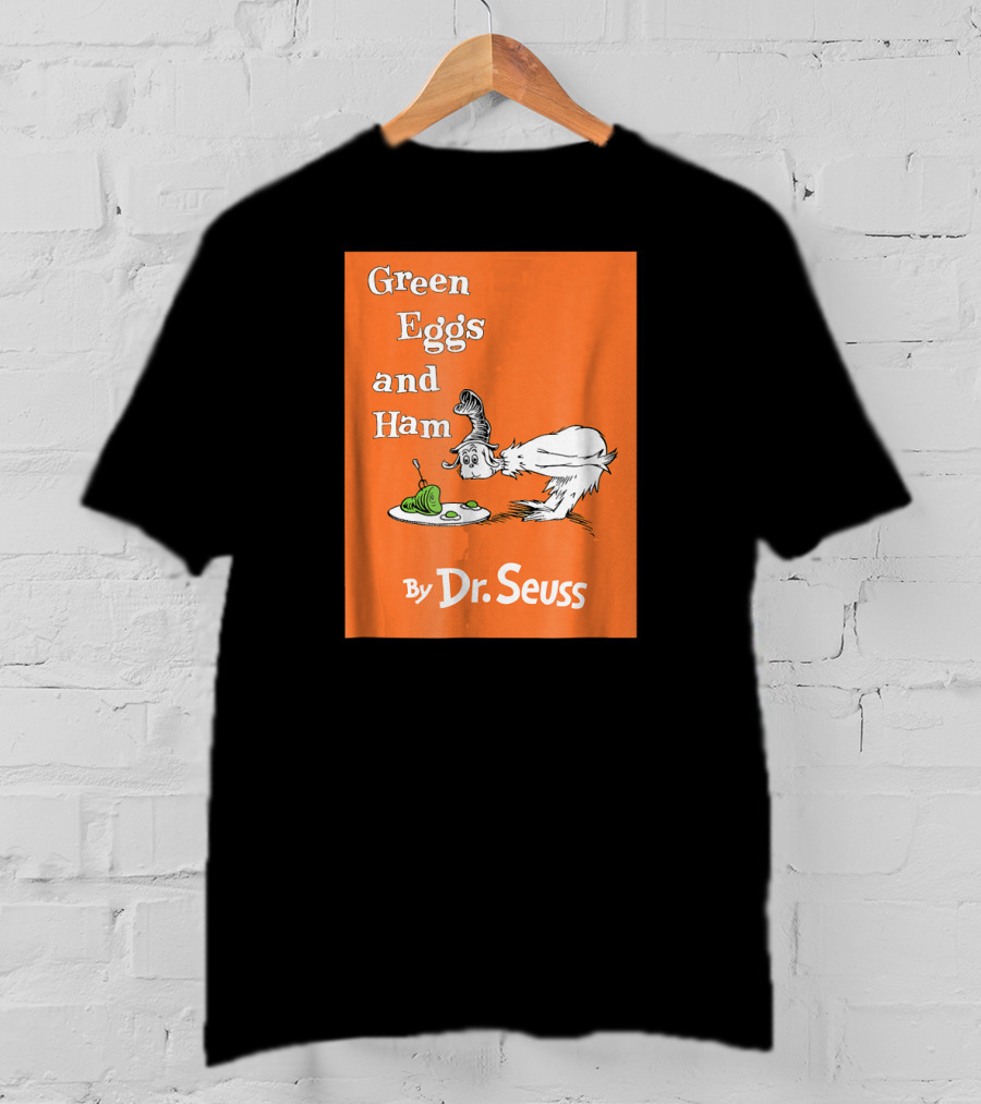 Dr. Seuss Green Eggs And Ham By Dr. Seuss Book Cover T-Shirt