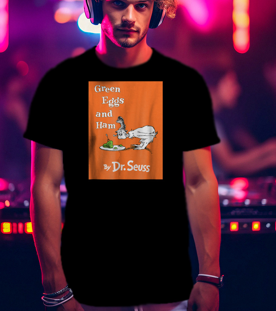 Dr. Seuss Green Eggs And Ham By Dr. Seuss Book Cover T-Shirt