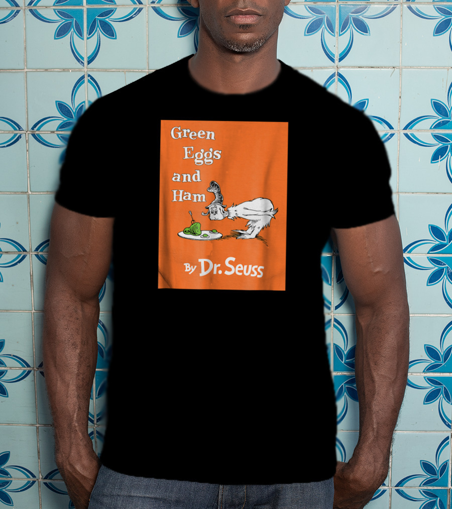 Dr. Seuss Green Eggs And Ham By Dr. Seuss Book Cover T-Shirt