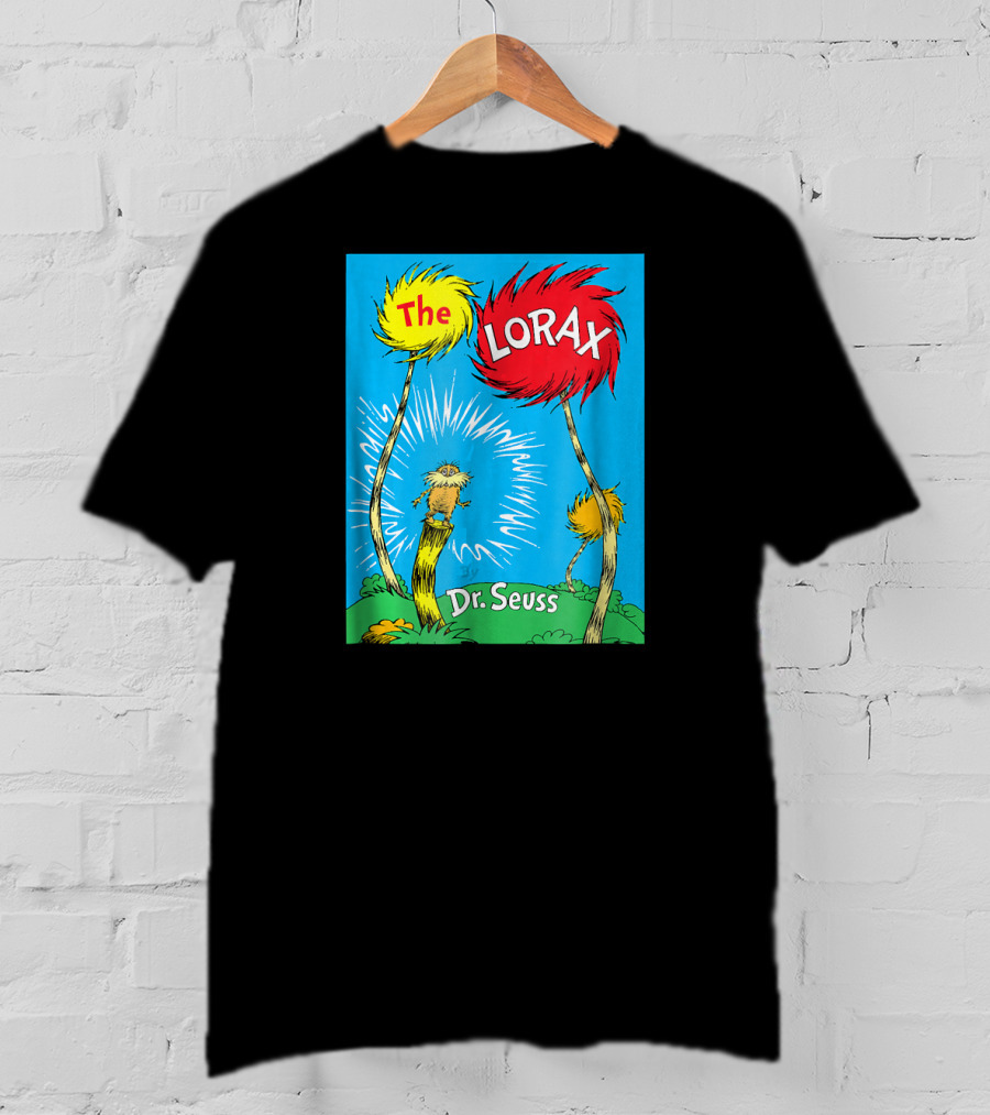 The Lorax Dr. Seuss Classic Book Cover Truffula Trees T-Shirt