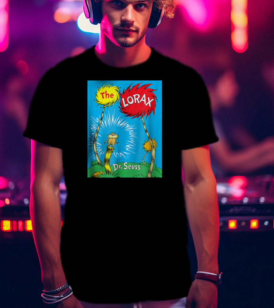 The Lorax Dr. Seuss Classic Book Cover Truffula Trees T-Shirt