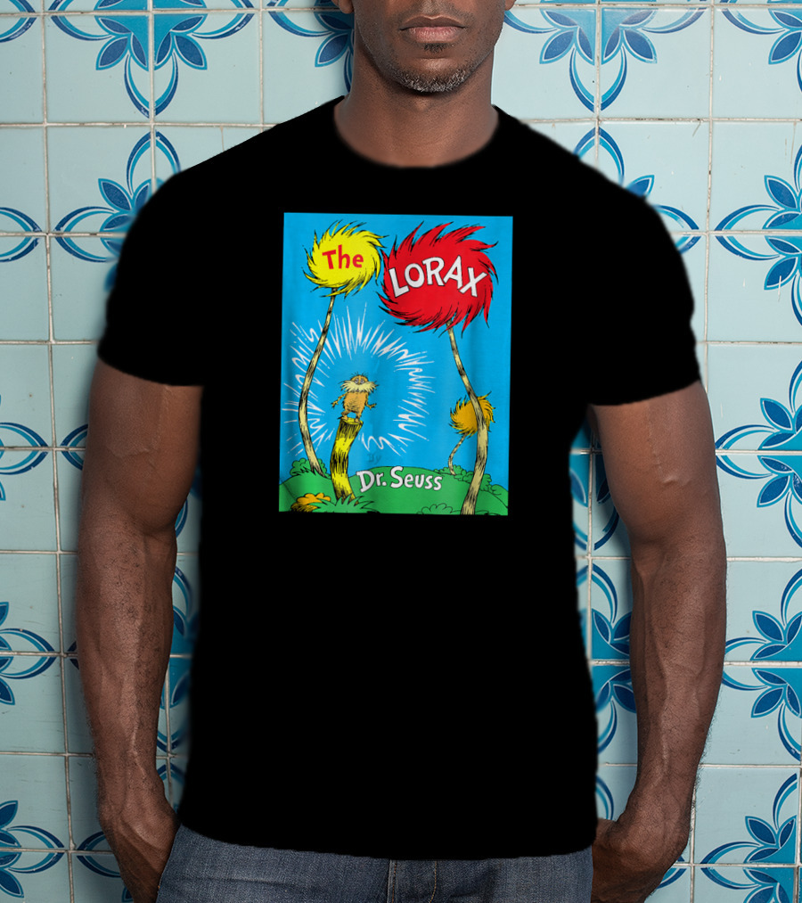 The Lorax Dr. Seuss Classic Book Cover Truffula Trees T-Shirt