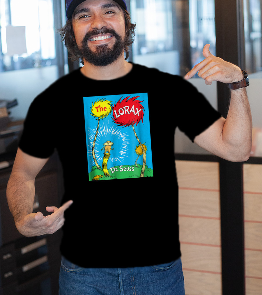 The Lorax Dr. Seuss Classic Book Cover Truffula Trees T-Shirt