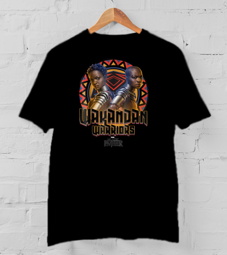 Wakandan Warriors Marvel Black Panther Movie Circle T-Shirt