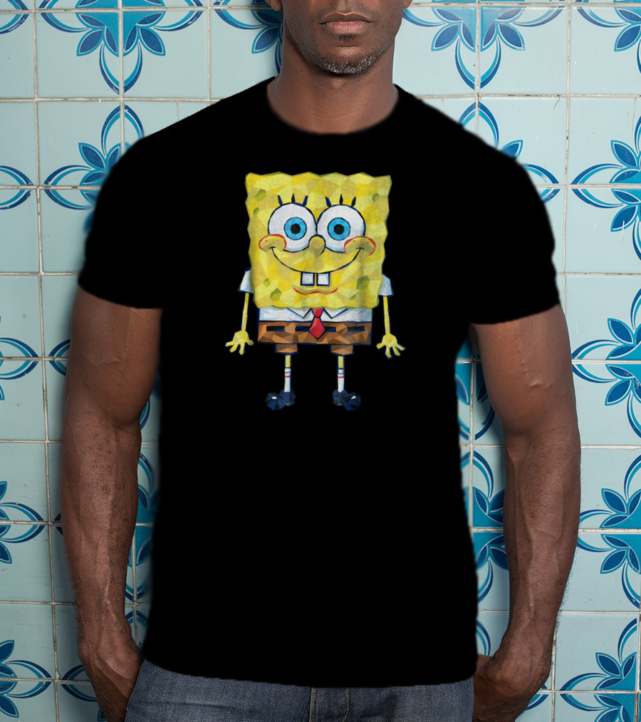 SpongeBob SquarePants Geometric Textured T-Shirt