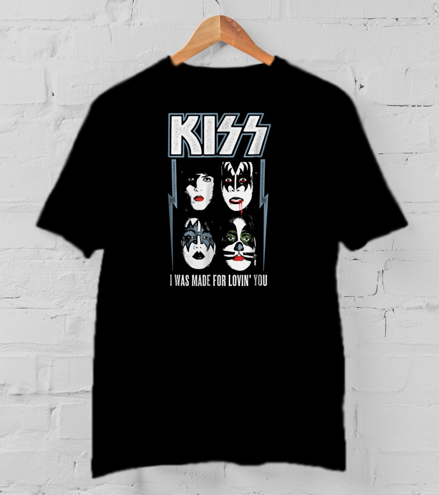 KISS I Was Made For Lovin' You Band Faces T-Shirt