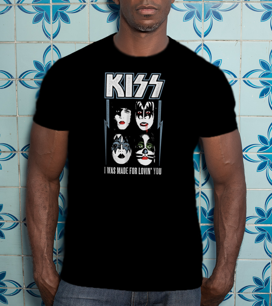 KISS I Was Made For Lovin' You Band Faces T-Shirt