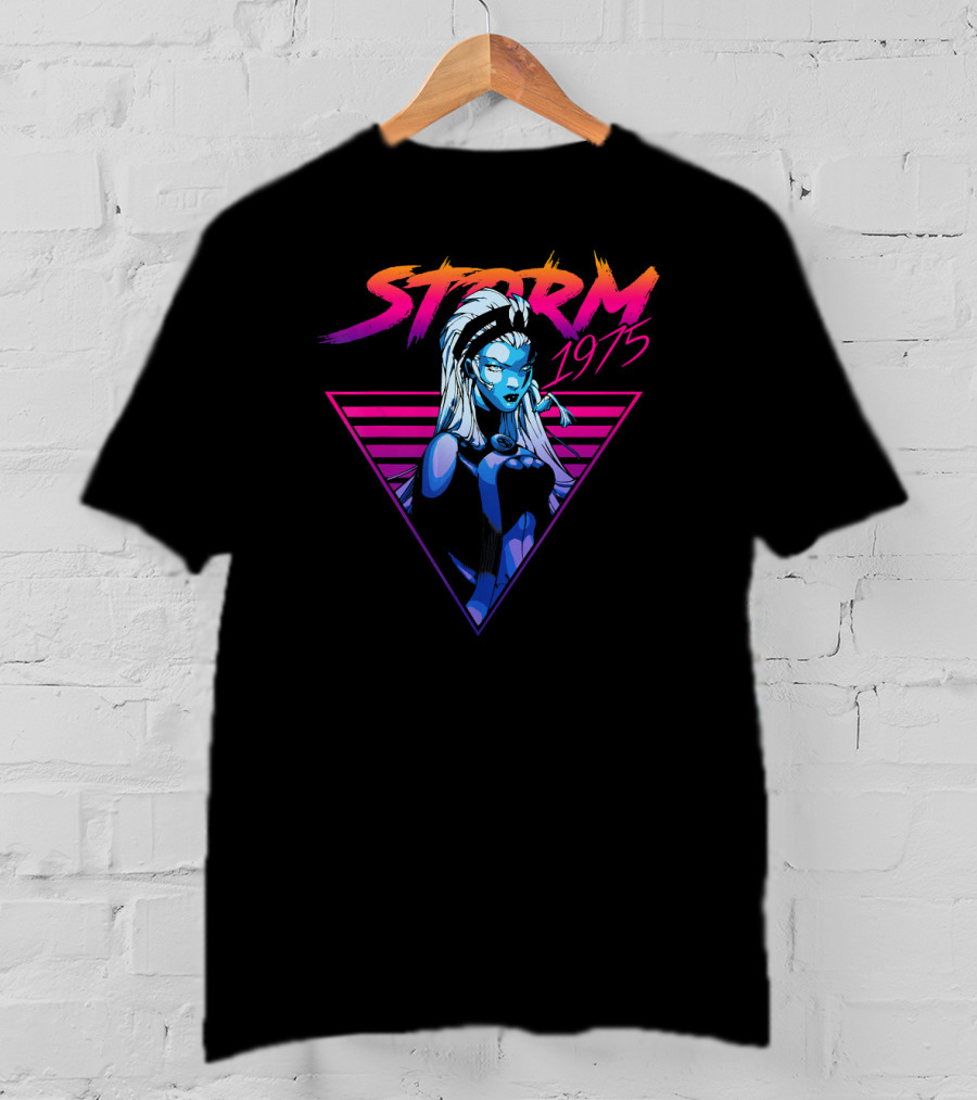 Marvel X Men Storm 1975 80's Triangle Gradient T-Shirt