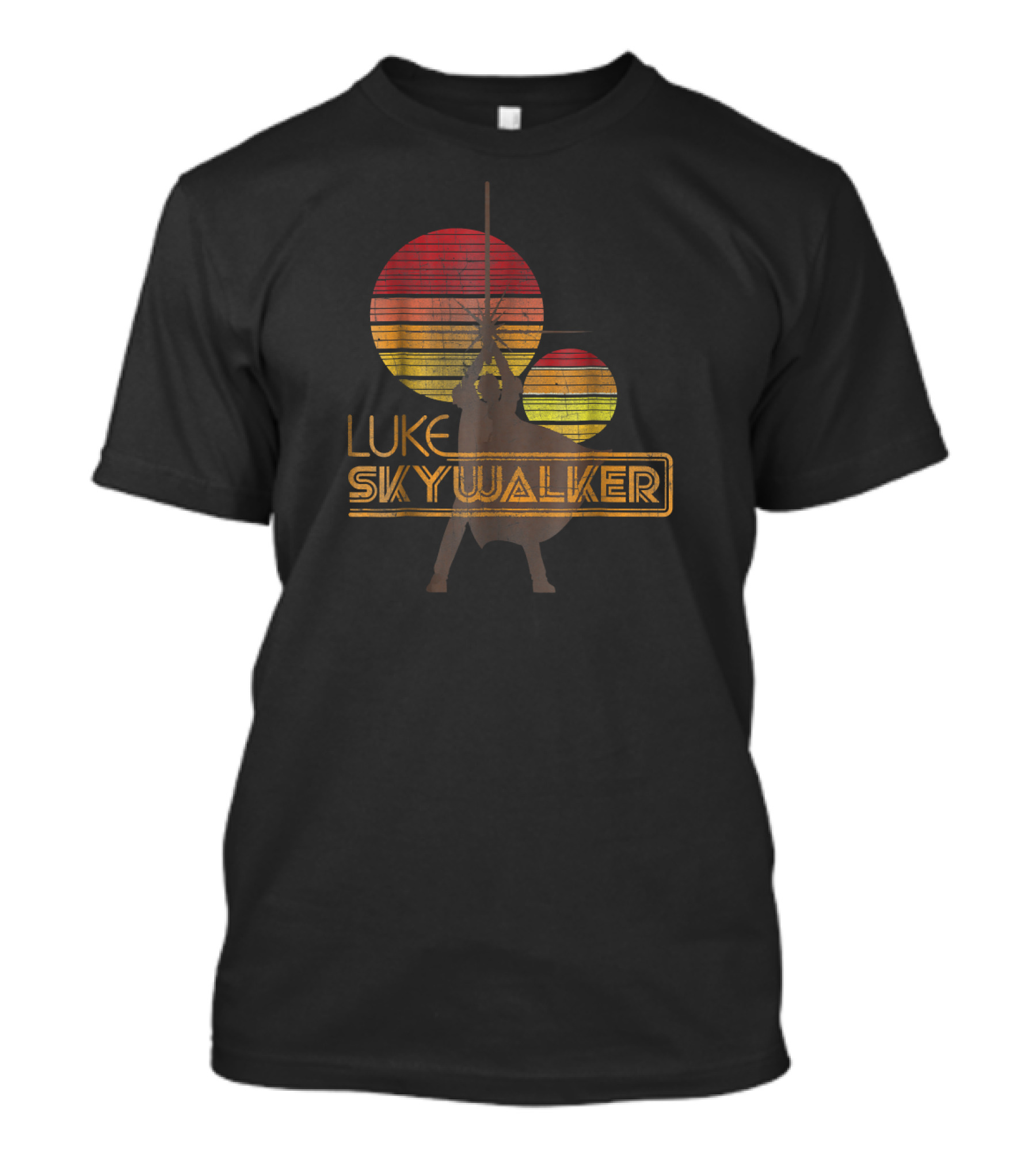 Luke Skywalker Tatooine Sunset Silhouette Star Wars T-Shirt