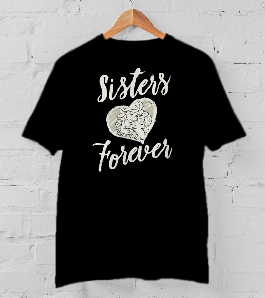 Frozen Elsa Anna Sisters Forever Heart T-Shirt