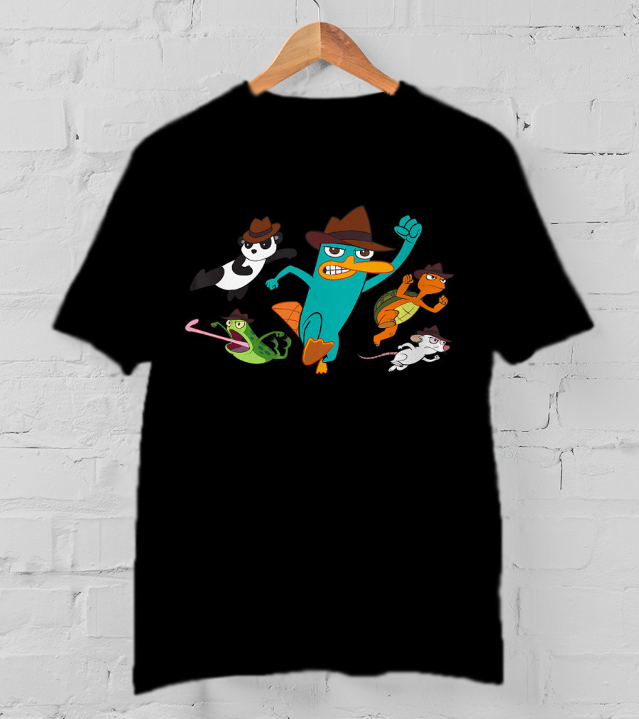 Phineas And Ferb O.W.C.A Perry The Platypus And Animal Agents Team From Disney Channel T-Shirt