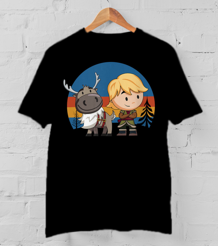 Disney Frozen 2 Sven And Kristoff Chibi Adventure Scene T-Shirt