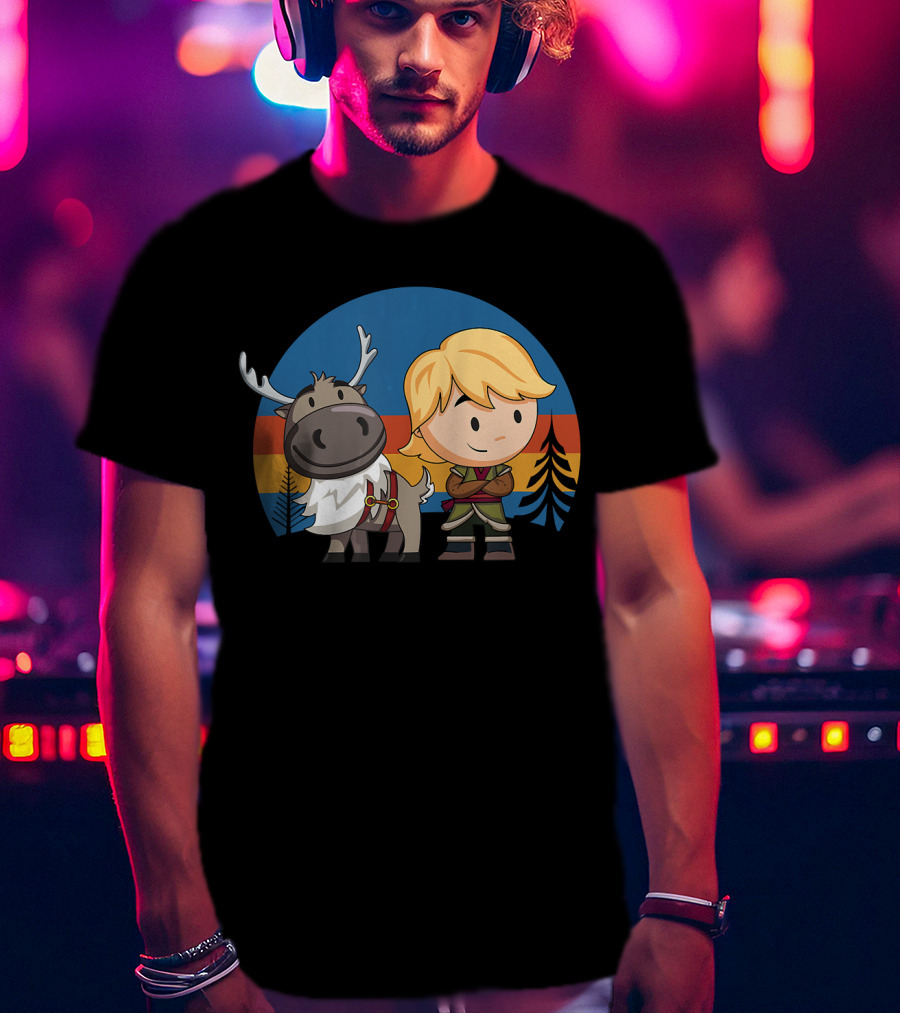 Disney Frozen 2 Sven And Kristoff Chibi Adventure Scene T-Shirt