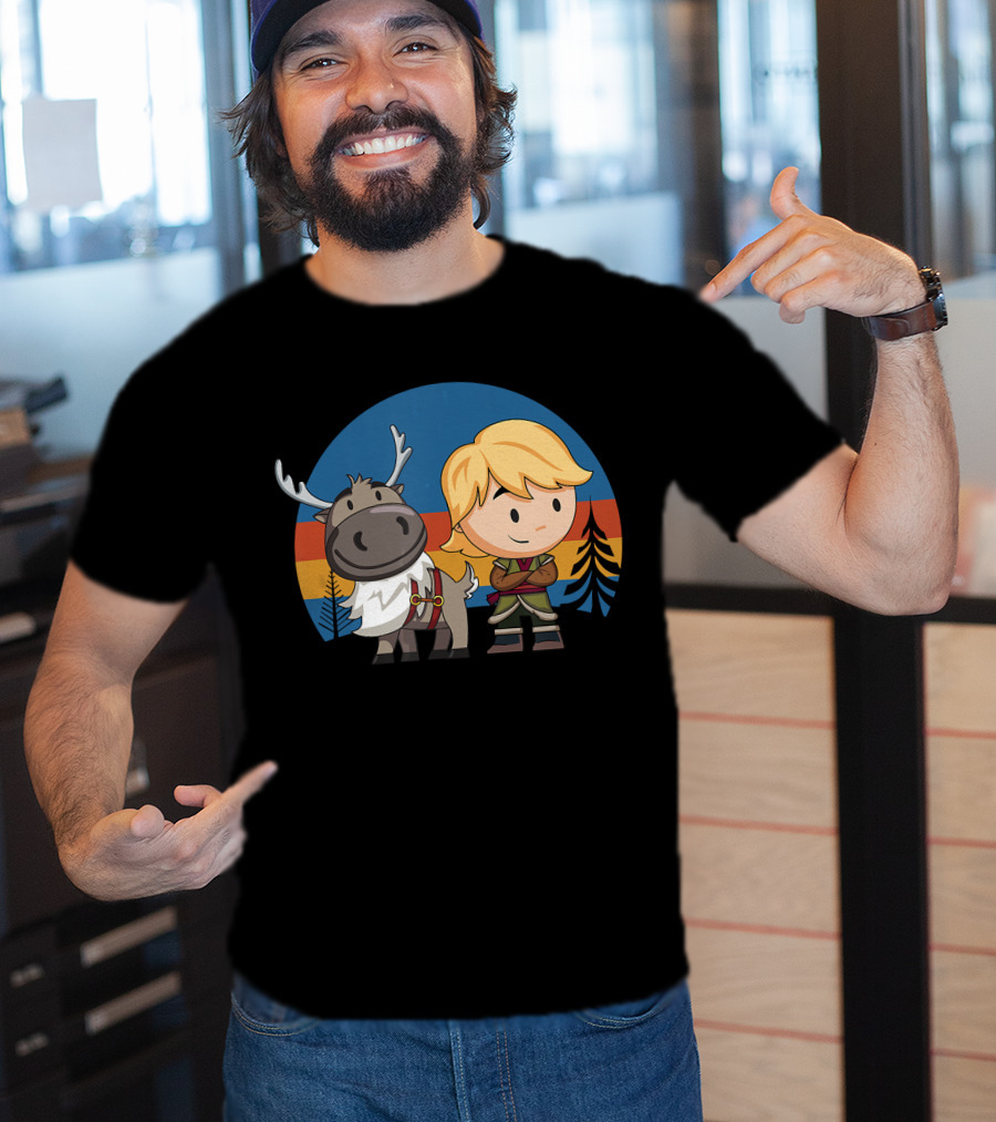 Disney Frozen 2 Sven And Kristoff Chibi Adventure Scene T-Shirt