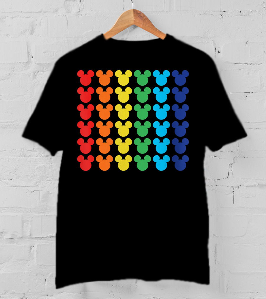 Disney Mickey Mouse Colorful Rainbow T-Shirt
