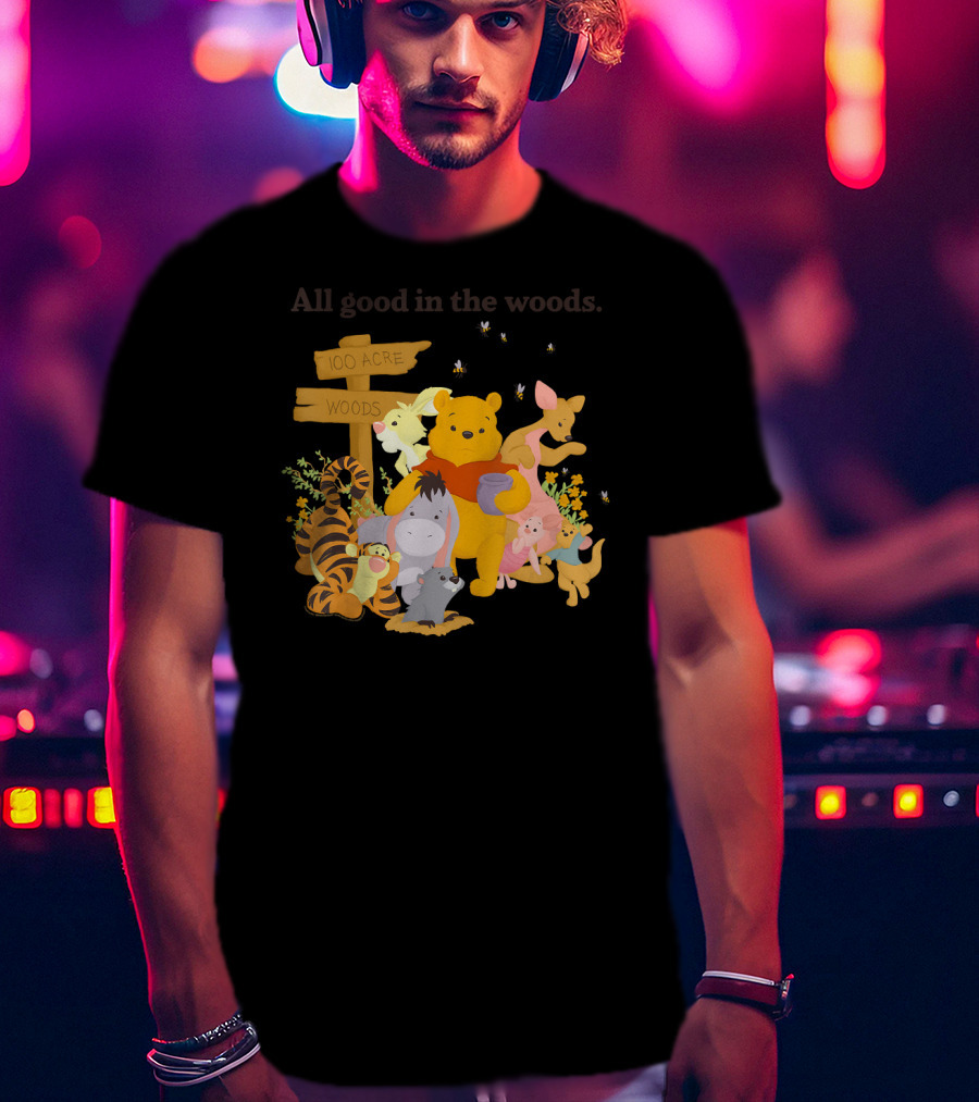 Winnie The Pooh Group Shot All Good In The 100 Acre Woods T-Shirt