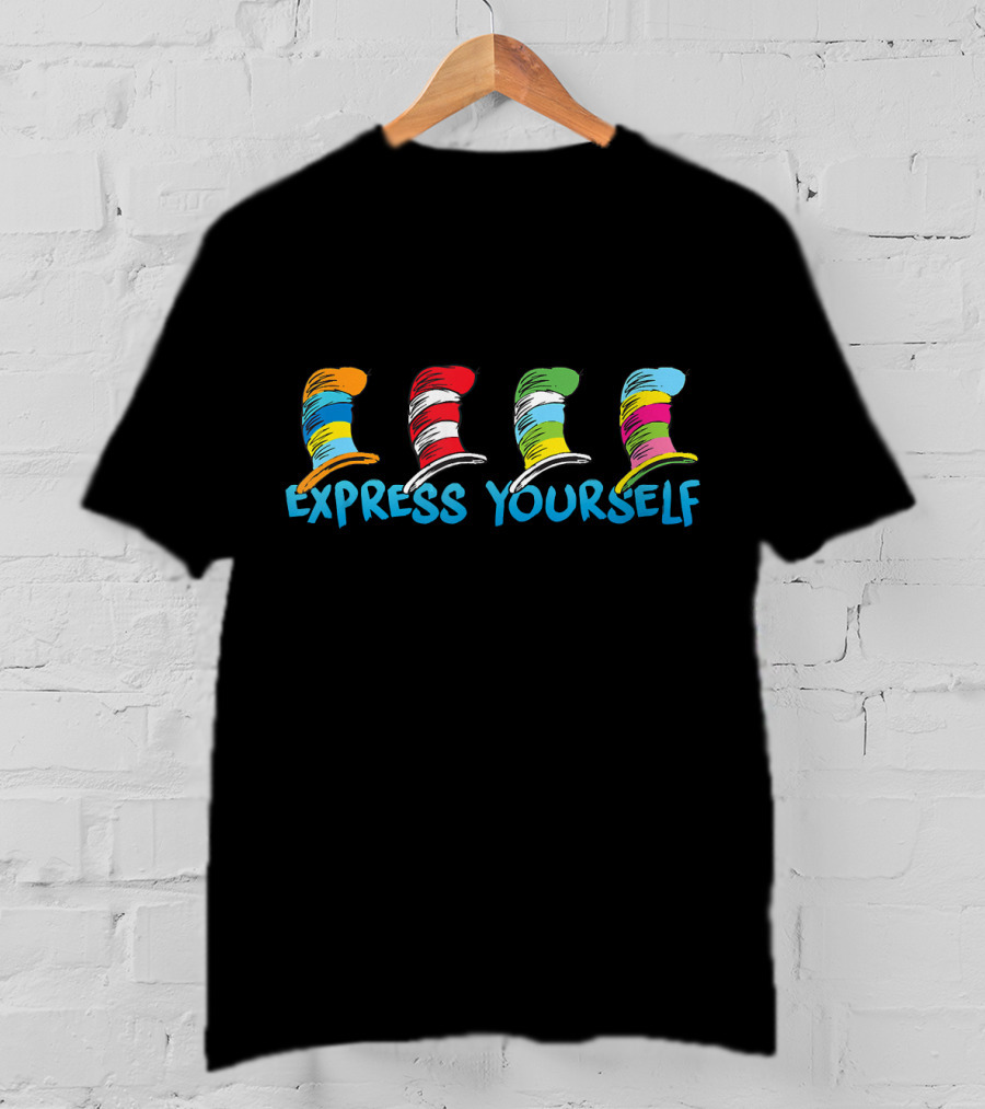 Dr. Seuss Express Yourself Colorful Hats T-Shirt