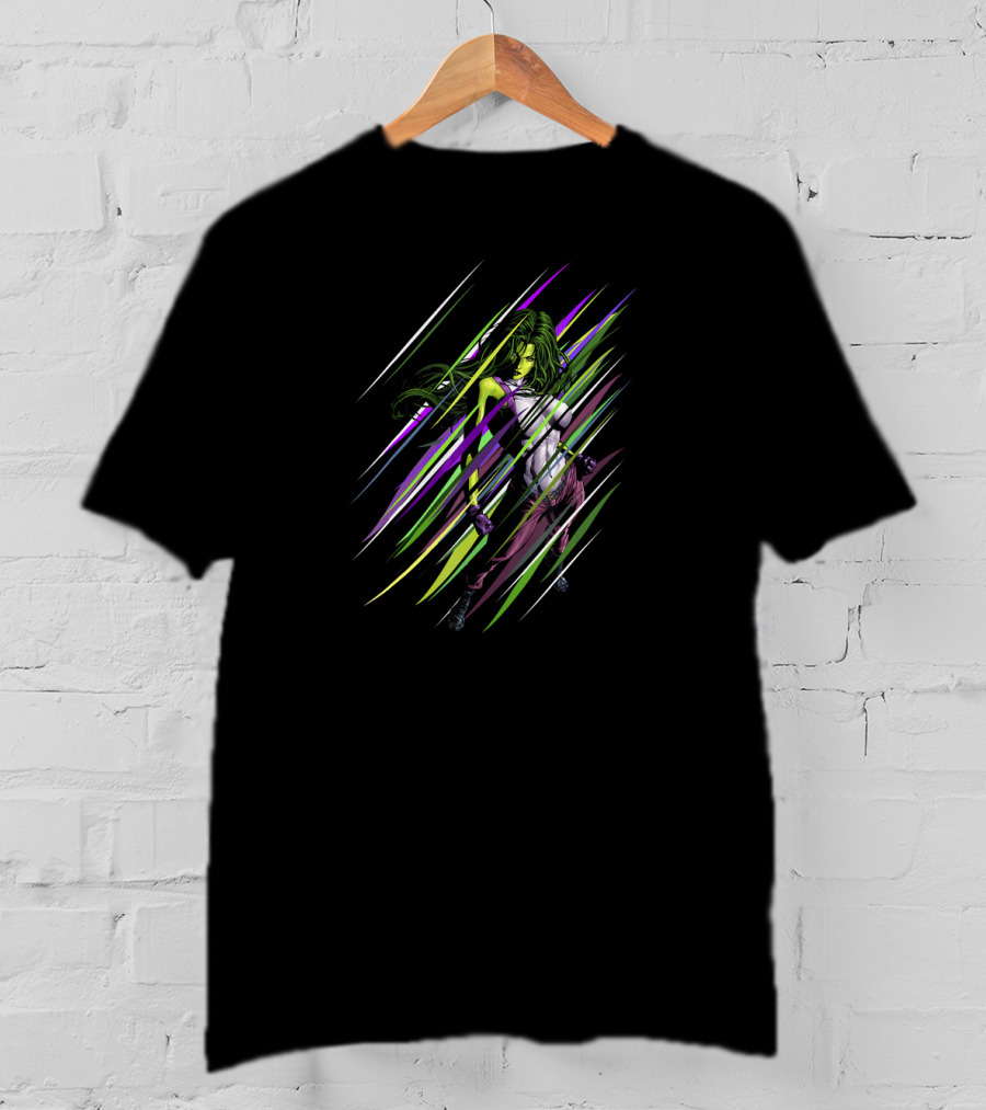 She Hulk Marvel Dynamic Lined Marvelous Warrior T-Shirt