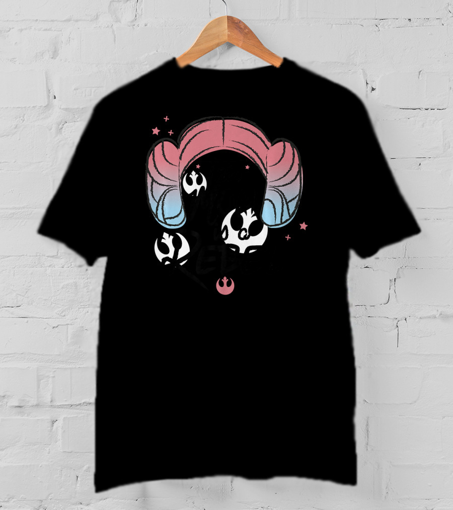 Star Wars This Mom Is A Rebel Princess Leia Hair Icons T-Shirt