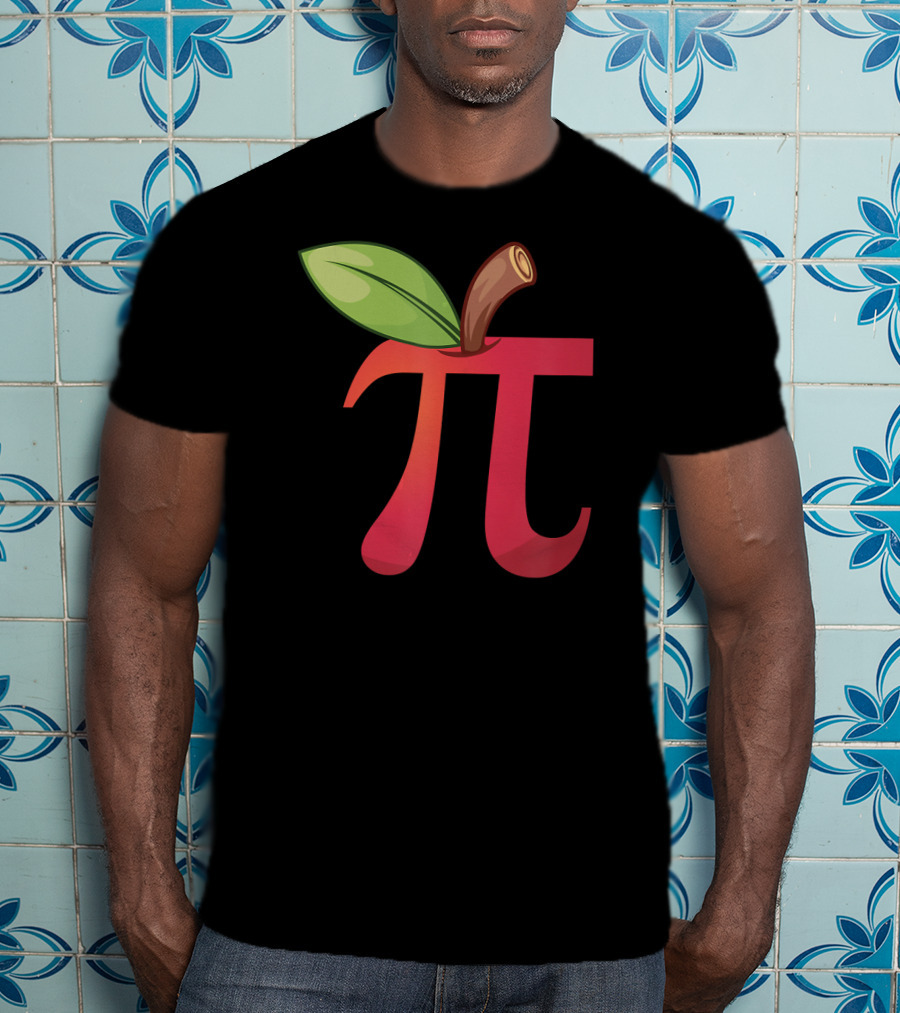 Apple Pi Math Lovers Math Teachers Pi Day Enthusiasts T-Shirt