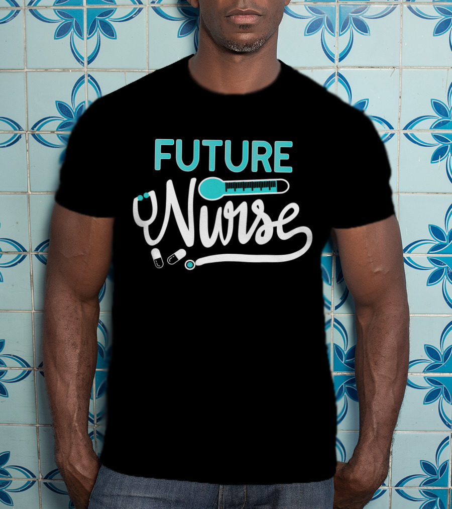 Future Nurse Stethoscope And Syringe With Pills T-Shirt