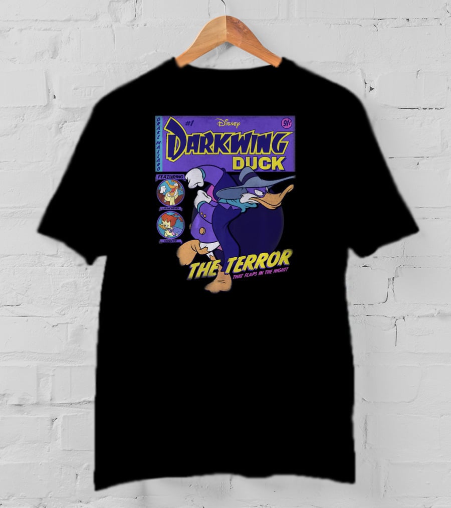 Disney Darkwing Duck The Terror That Flaps In The Night Featuring Drake Mallard Comic Cover T-Shirt