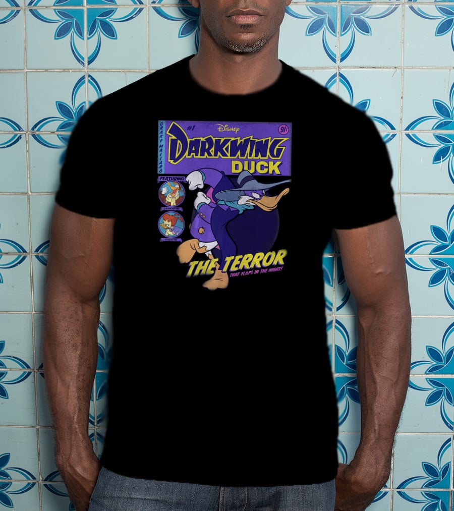 Disney Darkwing Duck The Terror That Flaps In The Night Featuring Drake Mallard Comic Cover T-Shirt