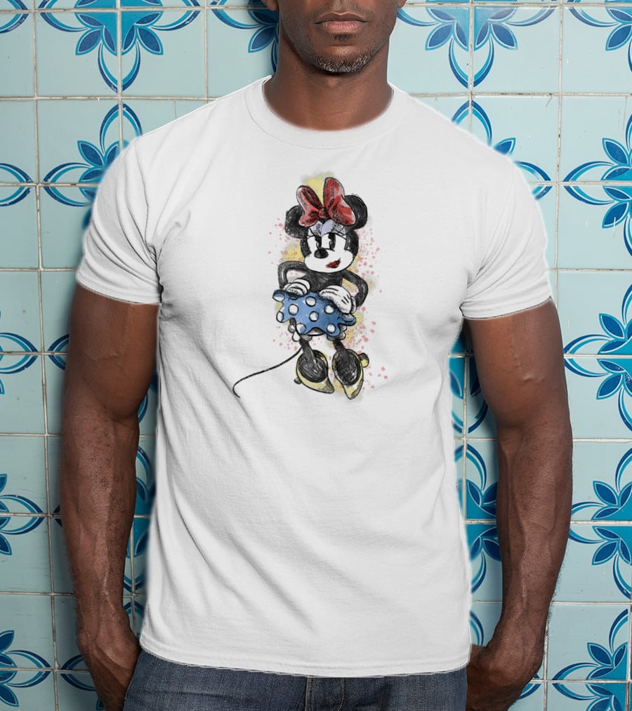 Disney Mickey And Friends Minnie Mouse Sketch Sparkle Dress T-Shirt