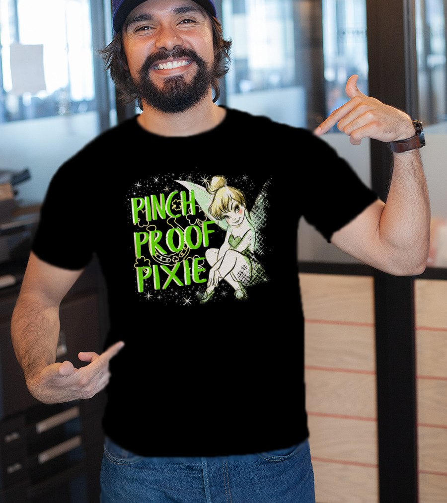 Pinch Proof Pixie Tinker Bell St. Patrick's Day Disney Peter Pan T-Shirt