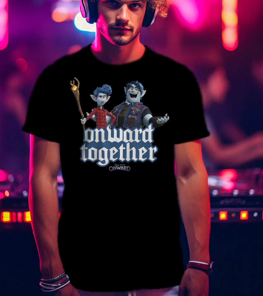 Disney Pixar Onward Barley Ian Onward Together Magic Staff Duo Adventure T-Shirt