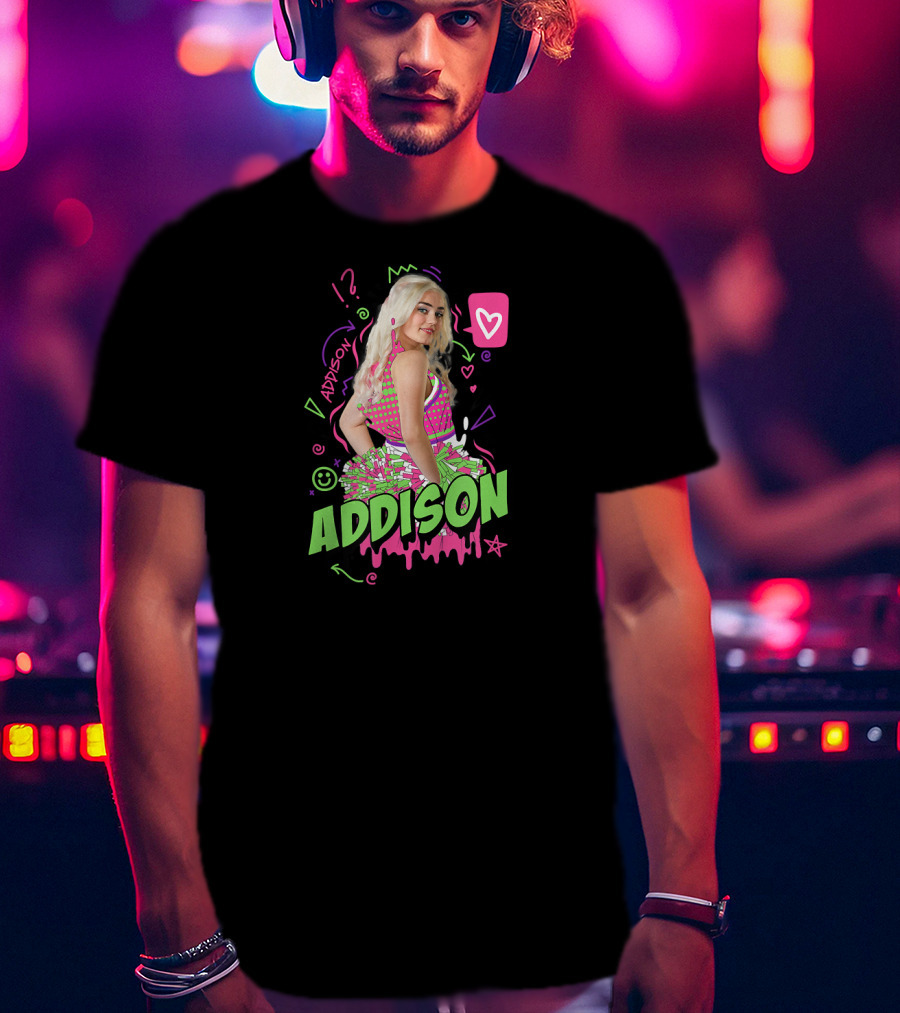 Disney Zombies 2 Addison Cheer Heart And Doodles T-Shirt